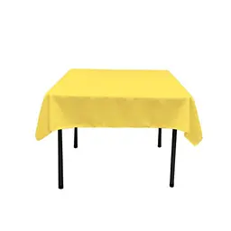 LA Linen Quadratische Tischdecke, hellgelb, 132 x 132 cm