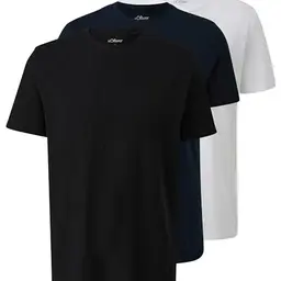 s.Oliver Herren T-Shirt in Blau, Schwarz und Weiß, Größe L