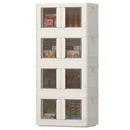 FLEXISPOT Faltbare Aufbewahrungsbox mit Deckel, 72L, stapelbar, weiß