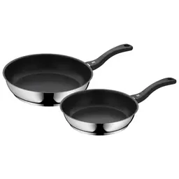 WMF Devil 2-teiliges Pfannenset, Bratpfannen 28 cm & 24 cm, Induktion, Cromargan Edelstahl