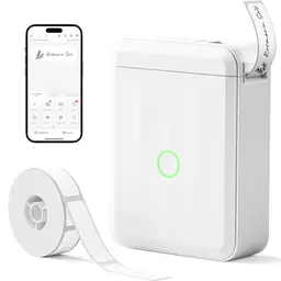 NIIMBOT D110 Etikettendrucker, Tragbares Bluetooth Etikettiergerät für Zuhause und Büro, Aufkleber Druckbreite 15mm