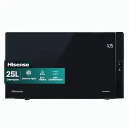 Hisense H25MOBS4HGI Mikrowelle 25 L 900W mit InverterTech und Grill – Einfache Reinigung, Eco Mode, 10 Stufen, Schwarz