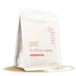 Glow25® Collagen Plus - Kollagenpulver mit Vitamin C, Zink und Biotin - Gute Löslichkeit - Neutral