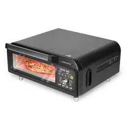 Genius Chef elektrischer 10-in-1 Pizzaofen mit Airfryer, Steakgrill & Pizzastein, 2000W, 400°C, 4 Modi, inkl. Schieber