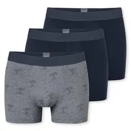 Schiesser Herren Boxershorts 3er Pack aus Bio Baumwolle, Sortiert