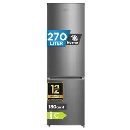 Midea Kühl-Gefrierkombination 270L - Leiser Kühlschrank mit NoFrost und Super-Kühlfunktion, 180 cm hoch