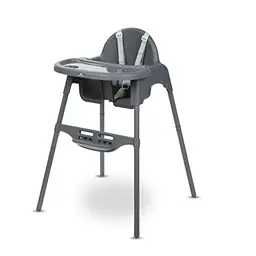 Bebeconfort Meely 2-in-1 verstellbarer Hochstuhl, Baby bis 3 Jahre, leicht, tragbar, einfach zu reinigen, Dunkelgrau