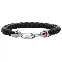 Tommy Hilfiger Geflochtenes Lederarmband für Herren - Braun oder Schwarz