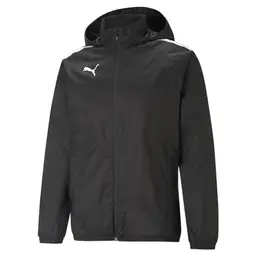 PUMA Herren Teamliga All Weather Jacke - Puma Black, Größe L