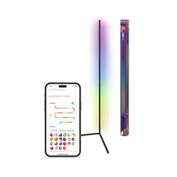 OSRAM Matter WiFi Stehleuchte 140cm, RGBW, Schwarz, mit Fernbedienung