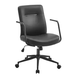 SONGMICS Bürostuhl, höhenverstellbar, bequem, bis 150 kg belastbar, tintenschwarz