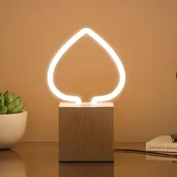 Kleine Vintage Nachttischlampe mit Holzsockel für Schlafzimmer, Wohnzimmer und Büro