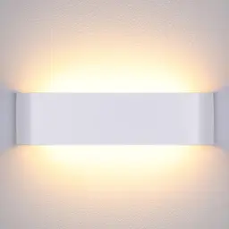 Lightess 16W LED Wandlampe, Up and Down Wandleuchte in Weiß für Flur und Wohnräume, Warmweiß, IP44