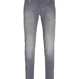 JACK & JONES Herren Slim Jeans in Grauem Denim, 36W / 32L