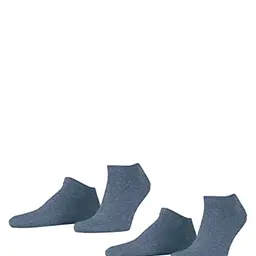 ESPRIT Herren Sneakersocken Basic Uni Multipack 2 Paar, Blau Light Denim, Größe 39-42