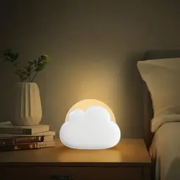 IVEOPPE Dimmbares LED Nachtlicht für Kinder - Tragbare USB Aufladbare Nachtlampe für Jungen und Mädchen (Weiß)