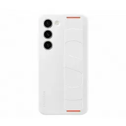Samsung Galaxy S23 Silikon-Hülle mit Griff, schlank, Weiß