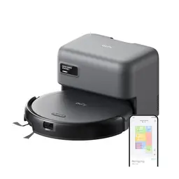 eufy C10 Saugroboter mit Absaugstation, 7,3 cm ultraflach, Teppichreinigung, Eckenbürste, automatische Entleerung, Laser- & Infrarot-Navigation