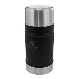 STANLEY 1913 Classic Thermobehälter 709 ml, bis 15h heiß/kalt, BPA-frei, spülmaschinenfest, Edelstahl, matte schwarze Farbe