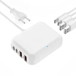 VPSUN 40W USB C Ladegerät 8 Port Schnellladehub für iPhone und Samsung