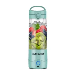Nutribullet Portable Smoothie Maker, 475 ml, kabellos, wiederaufladbar, für Mix & Go, zerkleinert Eis & Obst, Hellblau