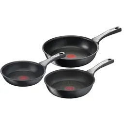 Tefal Unlimited On 3-teiliges Pfannenset - 20 cm, 24 cm, 28 cm mit kratzfester Antihaft-Beschichtung, für alle Herdarten geeignet