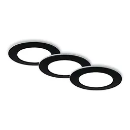 BRILONER 3er Set LED Einbaustrahler, dimmbar, warmweiß bis kaltweiß, Schwarz