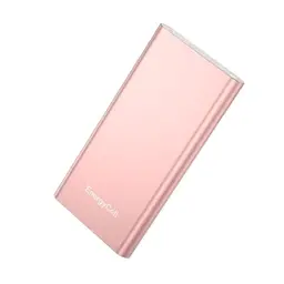 Power Bank 12000mAh Tragbares Ladegerät für iPhone, iPad, Galaxy S25, Huawei - Rosa