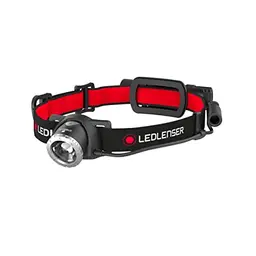 Ledlenser H8R LED Stirnlampe - 600 Lumen, bis zu 120h Laufzeit, inkl. Akku, aufladbar, Schwarz/Rot
