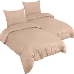 Utopia Bedding 4-teilige Bettwäsche Beige 135x200 cm