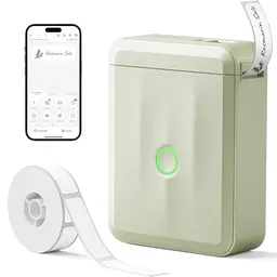 NIIMBOT D110 Bluetooth Etikettendrucker mit 155 wasserdichten Namensaufklebern für Zuhause, Büro und Schule