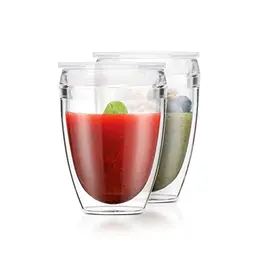 Bodum Pavina To Go Doppelwandiger Becher, 2 Stück, 284 ml, Transparent