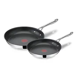 Jamie Oliver Pfannen-Set 24/28 cm, Antihaft, Induktion, Edelstahl, Backofenfest