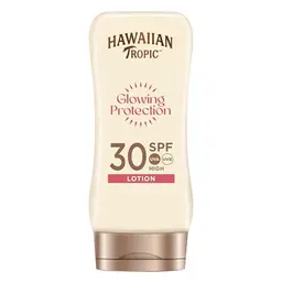 Hawaiian Tropic Glowing Protection Sunscreen LSF 30, wasserfest, 180 ml, tropischer Duft