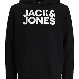 Jack & Jones Herren Kapuzenpullover Classic in Schwarz, Größe XL