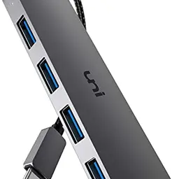 USB C Hub mit 4-Port USB 3.0 - ultradünn aus Aluminium für MacBook, iPad, Dell XPS, Surface und iPhone 15