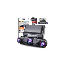 360° 4-Kanal Wireless 2K Dashcam mit App, G-Sensor, Nachtsicht & 64GB Speicher