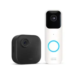 Blink Outdoor Kamera + Videotürklingel in Weiß | Kabellos, HD-Qualität, 2 Jahre Batterielaufzeit