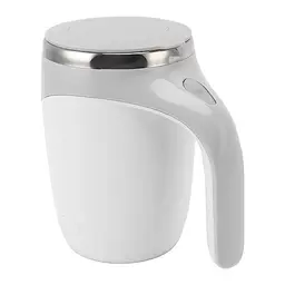 Selbstrührende Kaffeetasse mit USB-Aufladung und Waschbarkeit - Ideal für Reisen (Weiß)