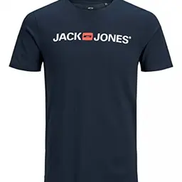 JACK & JONES Herren T-Shirt JJECorp Logo Navy Blazer, XL
