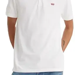 Levi's Herren Polo T-Shirt, Weiß, Größe L