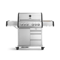 BURNHARD® Gasgrill Big EARL mit 4 Brennern und Abdeckhaube, inkl. Gusseisen Grillrost