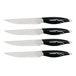 Knifesharks Premium Steakmesser 4-teilig, Japanischer Stahl, scharfe gezahnte Messer