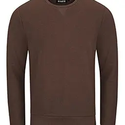 Riverso Herren Pullover RIVPhillip Regular Fit Sweatshirt, Rundhals, Langarm, Braun, Größe S