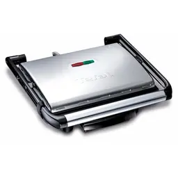 Tefal Kontaktgrill Inicio GC241D, Elektrogrill für Paninis und Toasts, 2000W, Edelstahl/Schwarz