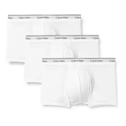 Calvin Klein Herren 3er Pack Boxershorts, Low Rise, Weiß, Größe L
