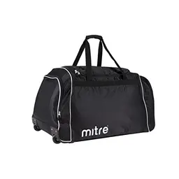 Mitre Corre Sporttasche mit Rollen | großes Fach | verstellbare Träger | Schwarz