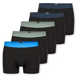 Schiesser Herren 5er Pack Bio Baumwolle Boxershorts