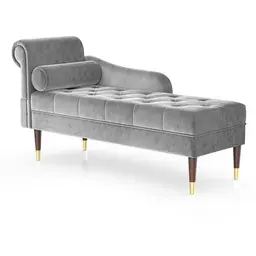Vesgantti Velvet Chaiselongue, Lounge Sofa mit linker Armlehne, Samt Recamiere für Wohnzimmer und Büro, 149.5 x 54 x 76 CM