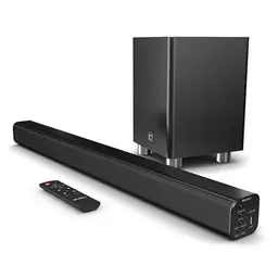 Majority K2 Soundbar, kabellos, 150 W, mit Surround-Sound, Subwoofer, Bluetooth, HDMI, USB, UKW-Radio